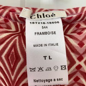 Vintage Red print Chloe 2-piece Viscose Knit Dress